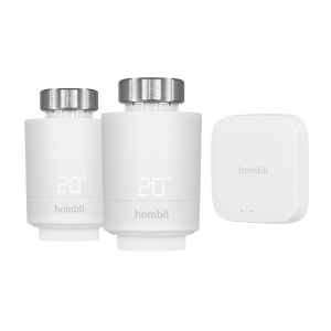 Hombli - Smart Radiator Thermostat Starter-Kit - Heizkörperthermostat 2er-Set + Bluetooth Bridge