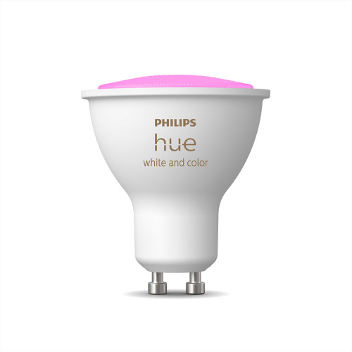 Philips Hue White and Color Ambiance GU10 Bluetooth - LED-Spot eingeschaltet