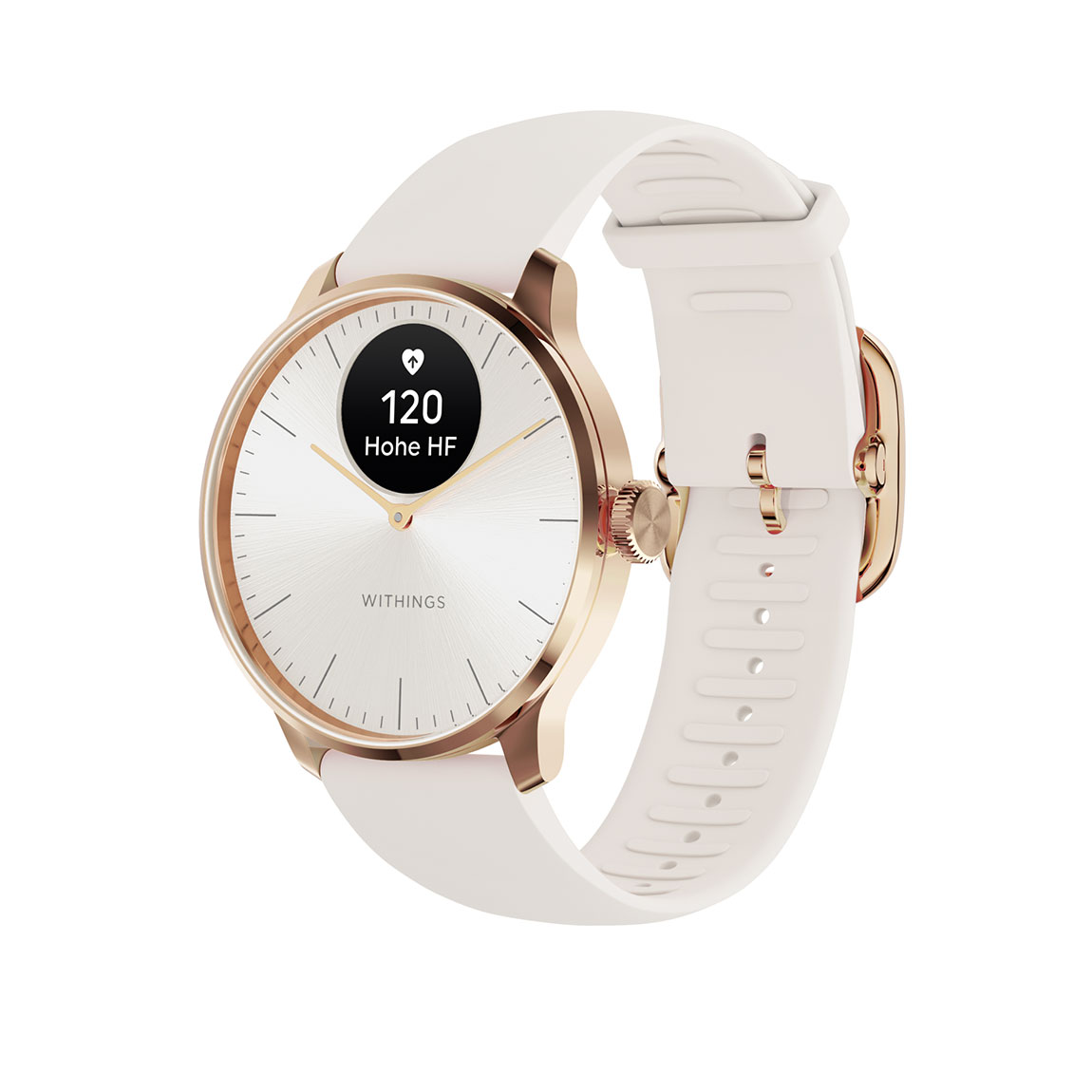 Withings ScanWatch Light – Hybrid Smartwatch für tägliches Gesundheitstracking mit 37 mm Armband – Rose Gold – Deal, Schnäppchen, sparen