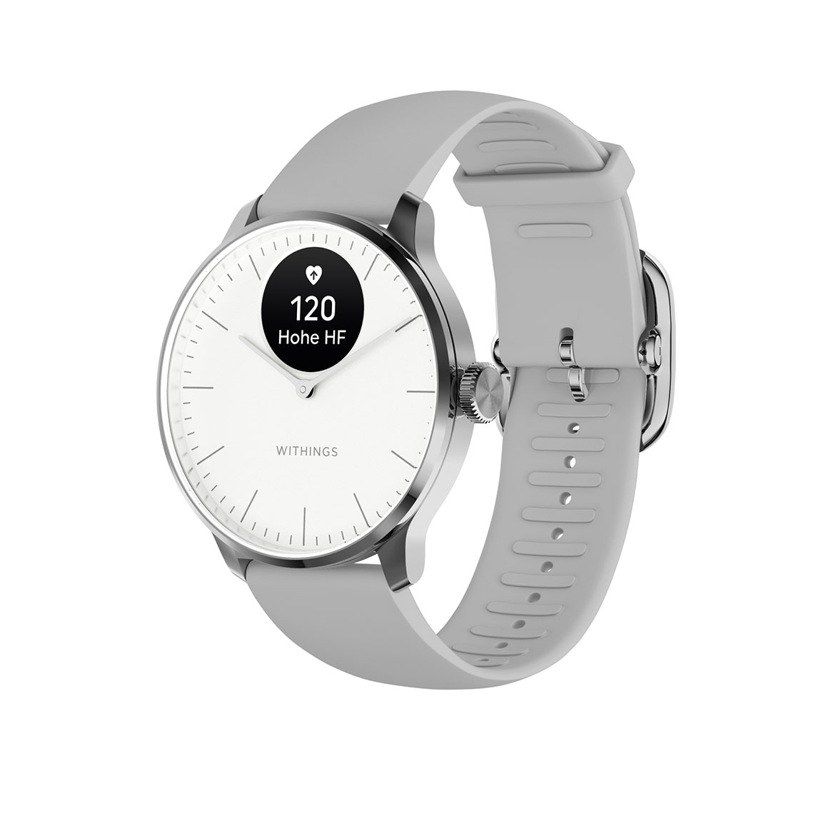 Withings ScanWatch Light – Hybrid Smartwatch für tägliches Gesundheitstracking mit 37 mm Armband – Weiß – Deal, Schnäppchen, sparen