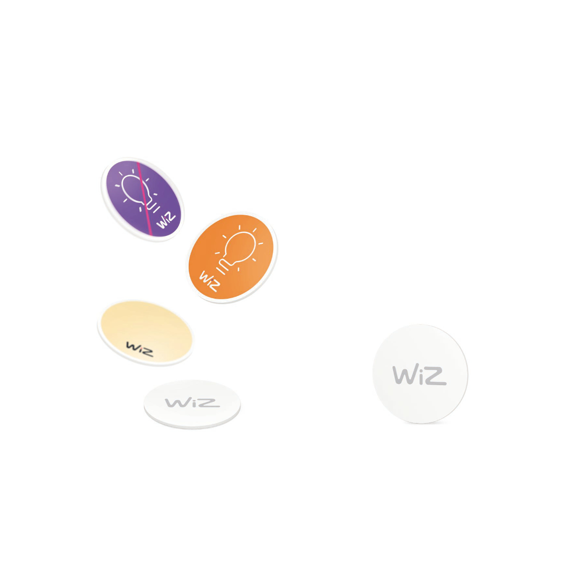WiZ NFC-Tags 4er-Set - Smarte Lichtsteuerung - Weiß