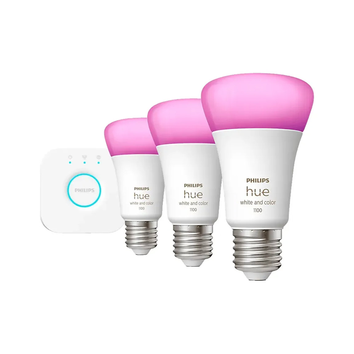 Philips Hue White & Color Ambiance E27 1100lm 3er Starter-Set - Weiß