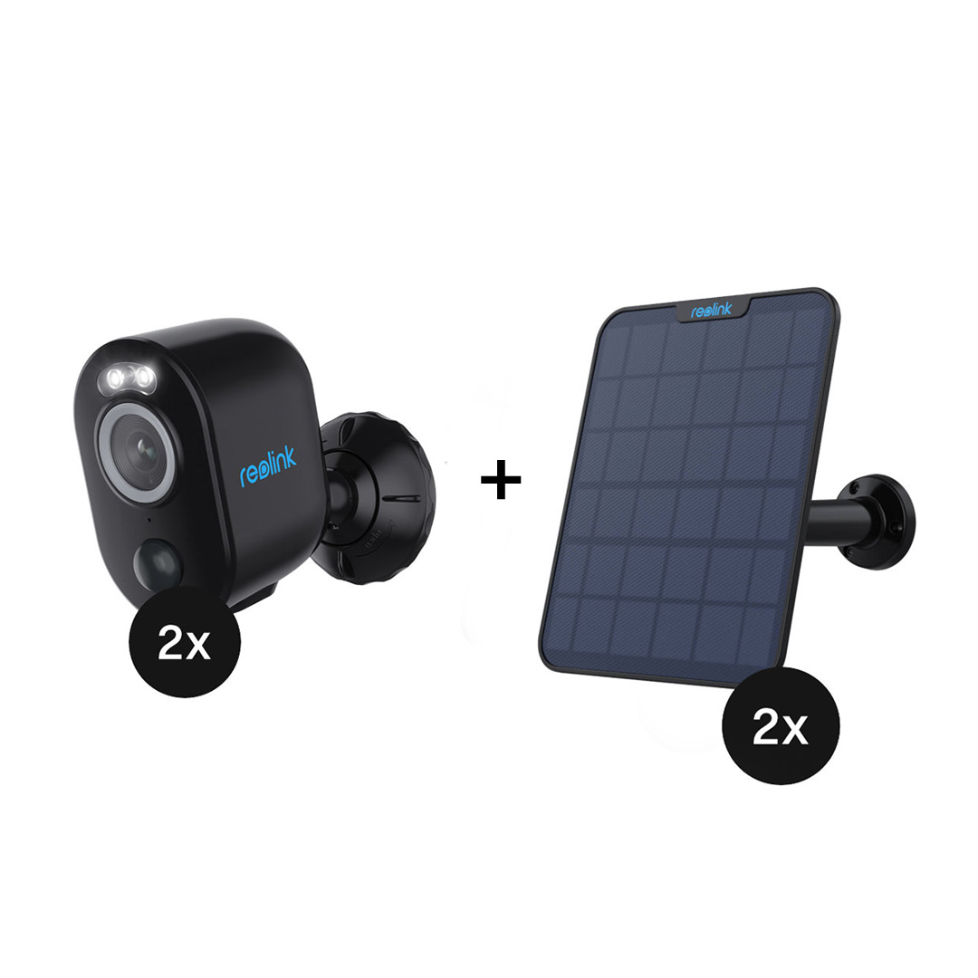 Reolink Argus Series B330 - 2er-Set + gratis Reolink Solar Panel 2 - 2er-Set