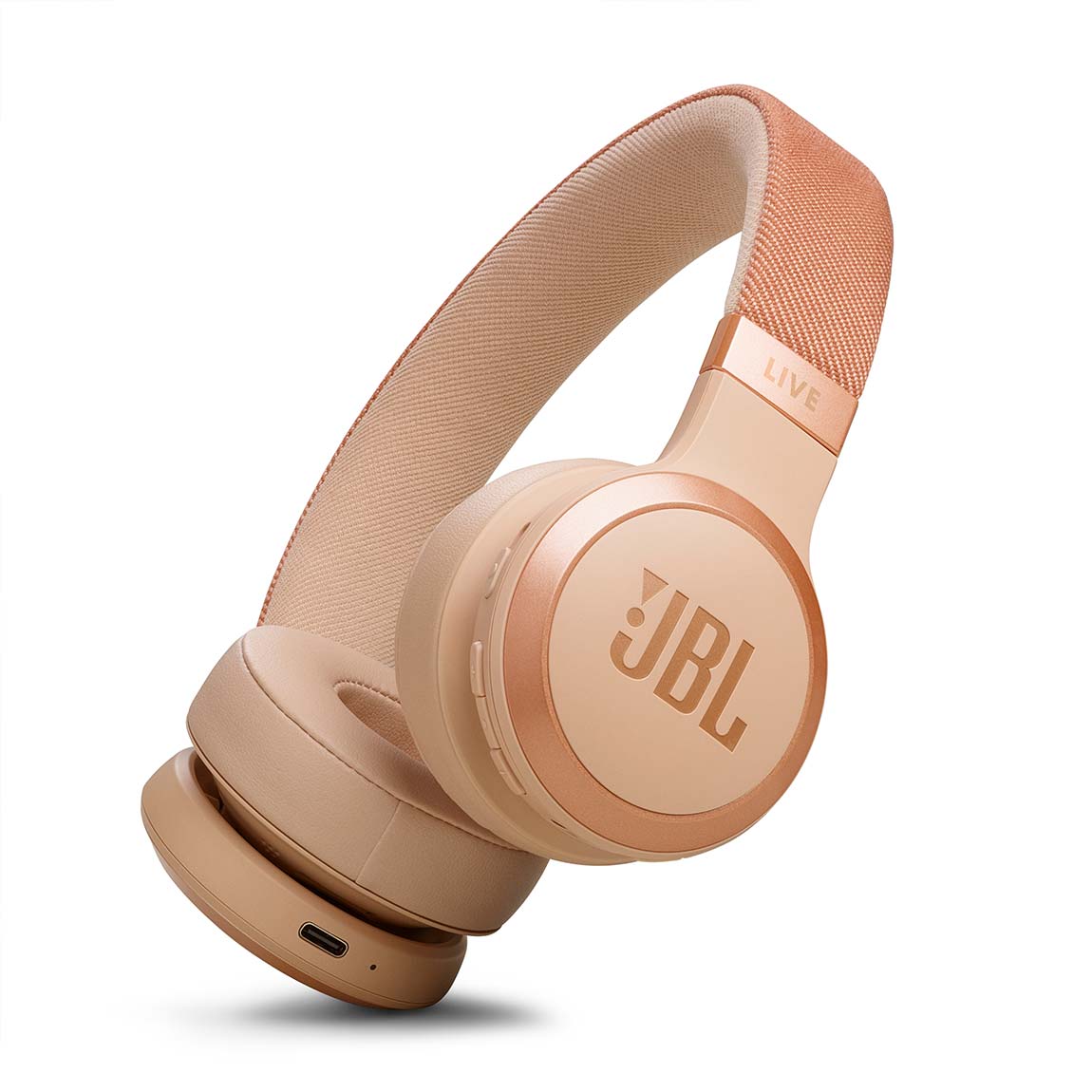 JBL Live 670NC - Kabelloser On-Ear Kopfhörer mit Noise Cancelling - Sand