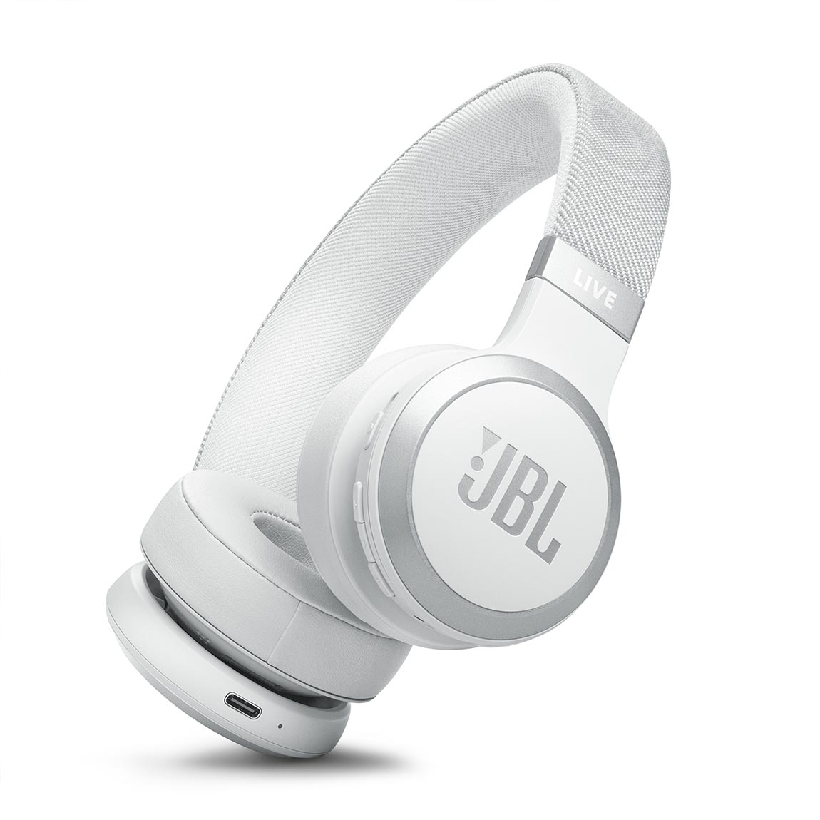 JBL Live 670NC - Kabelloser On-Ear Kopfhörer mit Noise Cancelling - Weiß