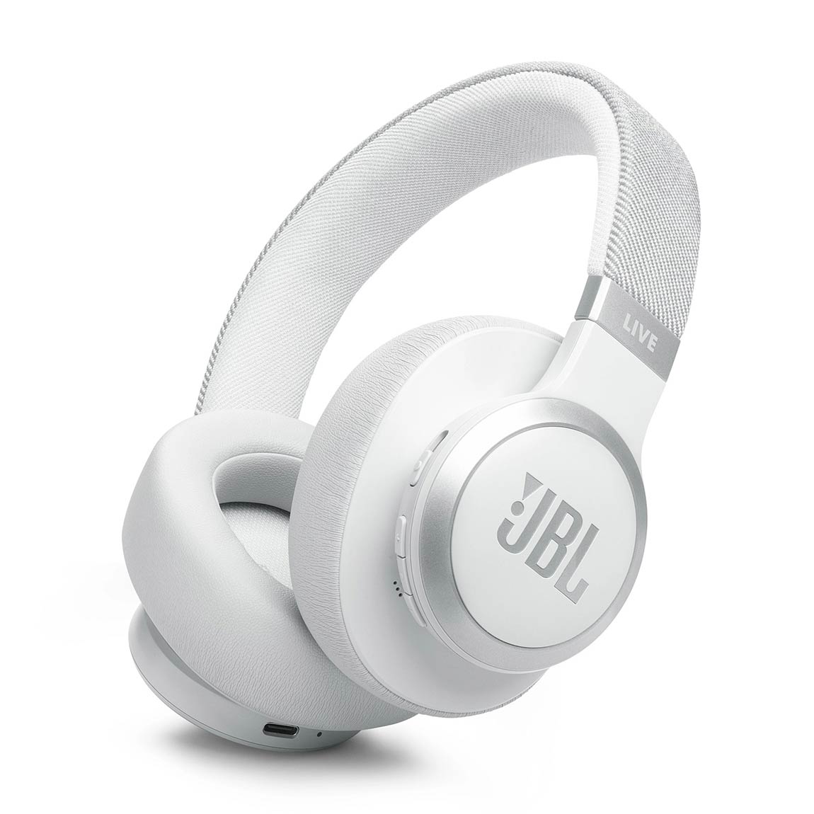 JBL Live 770NC - Kabelloser Over-Ear-Kopfhörer mit True Adaptive Noise Cancelling - Weiß