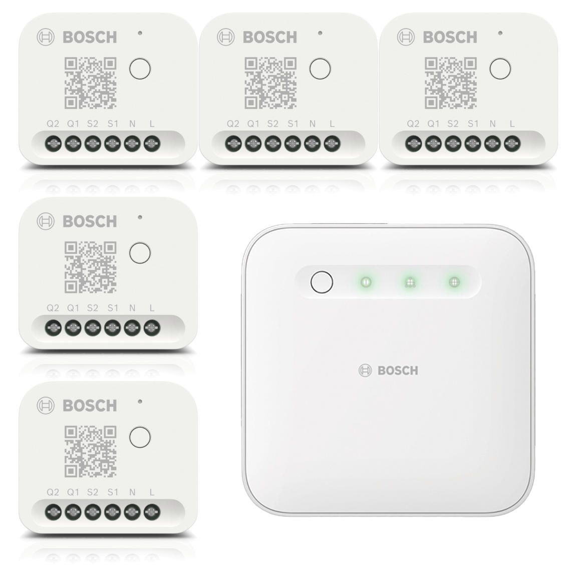 Bosch Smart Home - Starter Set Licht-/ Rollladensteuerung mit 5 Unterputz-Aktoren (Gen. 2)