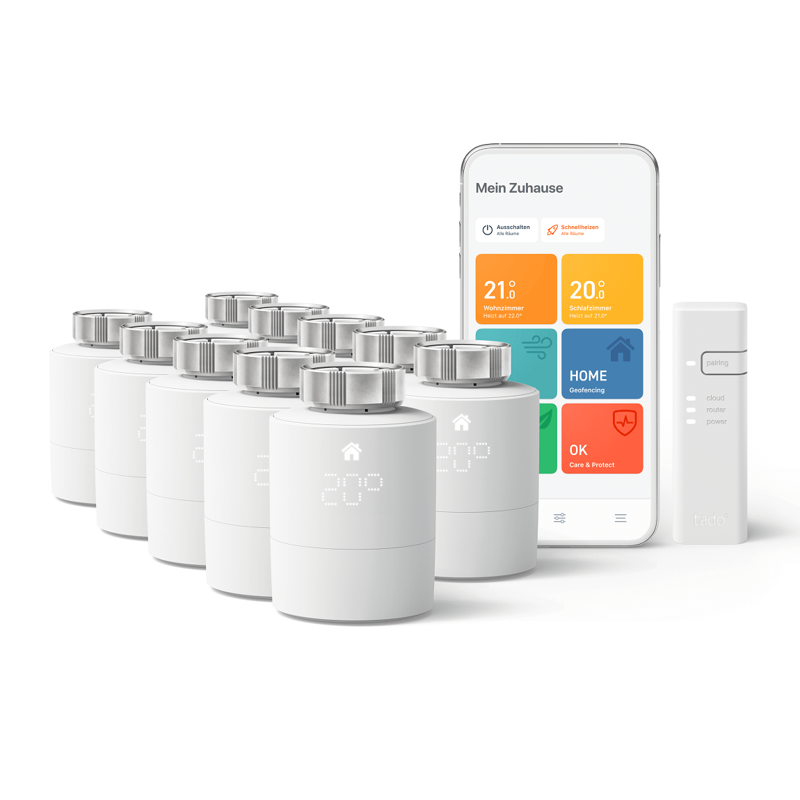 tado° Smartes Heizkörper-Thermostat Starter Kit V3+ mit 10 Thermostaten & Bridge zur Einzelraumsteuerung – Deal, Schnäppchen, sparen