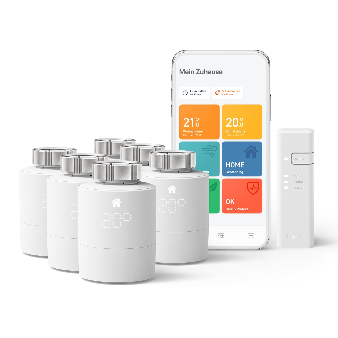 tado° Smartes Heizkörper-Thermostat Starter Kit V3+ mit 6 Thermostaten & Bridge zur Einzelraumsteuerung – Deal, Schnäppchen, sparen