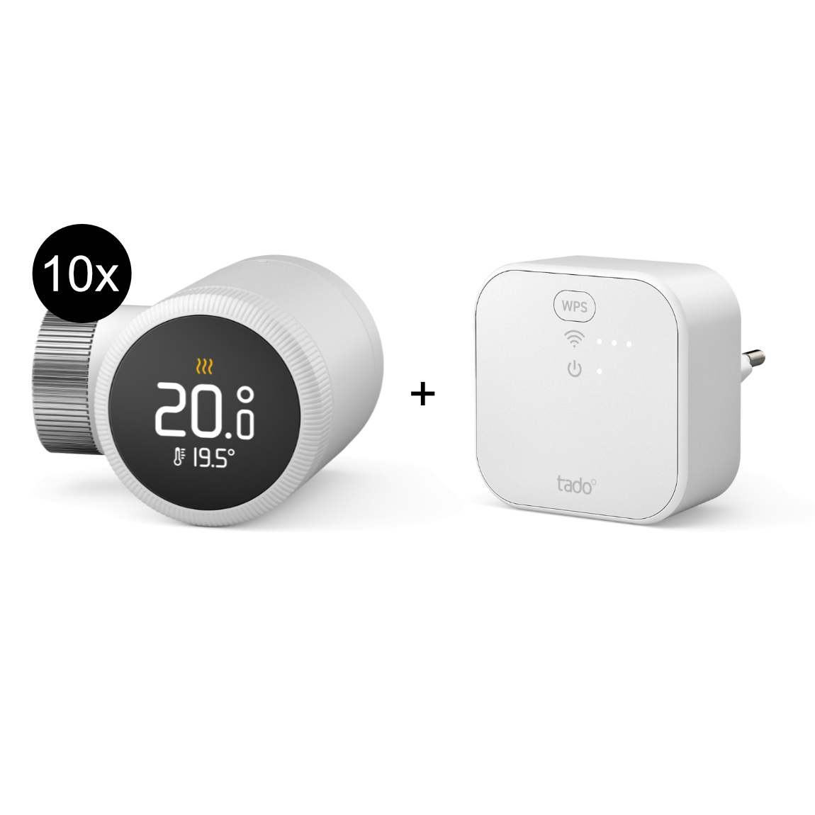 tado° Starter Kit Smartes Heizkörper-Thermostat X – 10er-Set + Bridge inkl. Auto-Assist – Deal, Schnäppchen, sparen