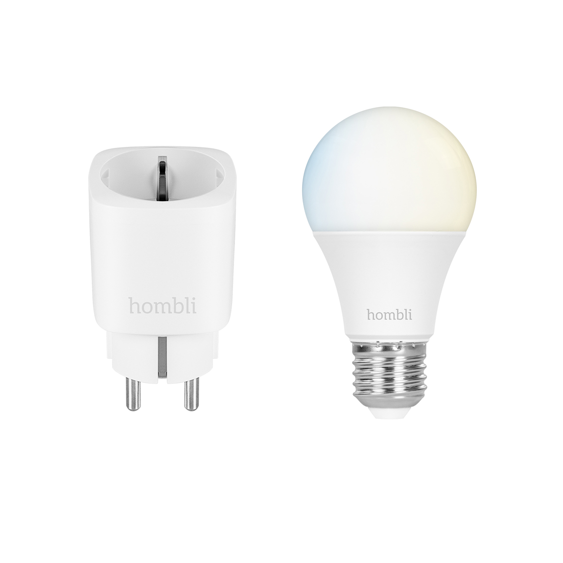 Hombli Smarte Steckdose + Smart Bulb E27 white-Lampe