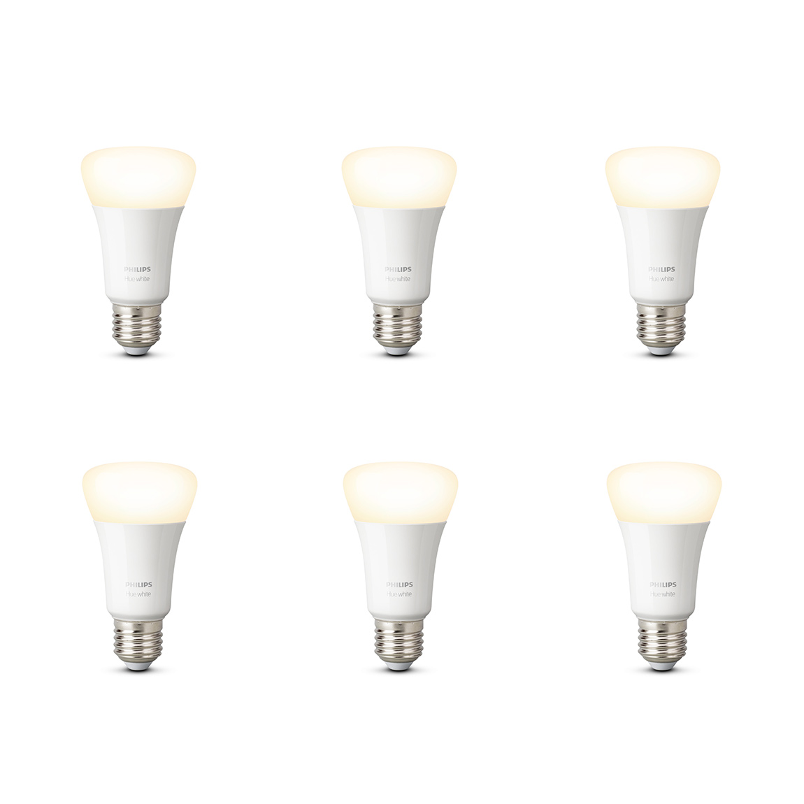 Philips Hue White E27 Bluetooth LED-Lampe 6er-Set