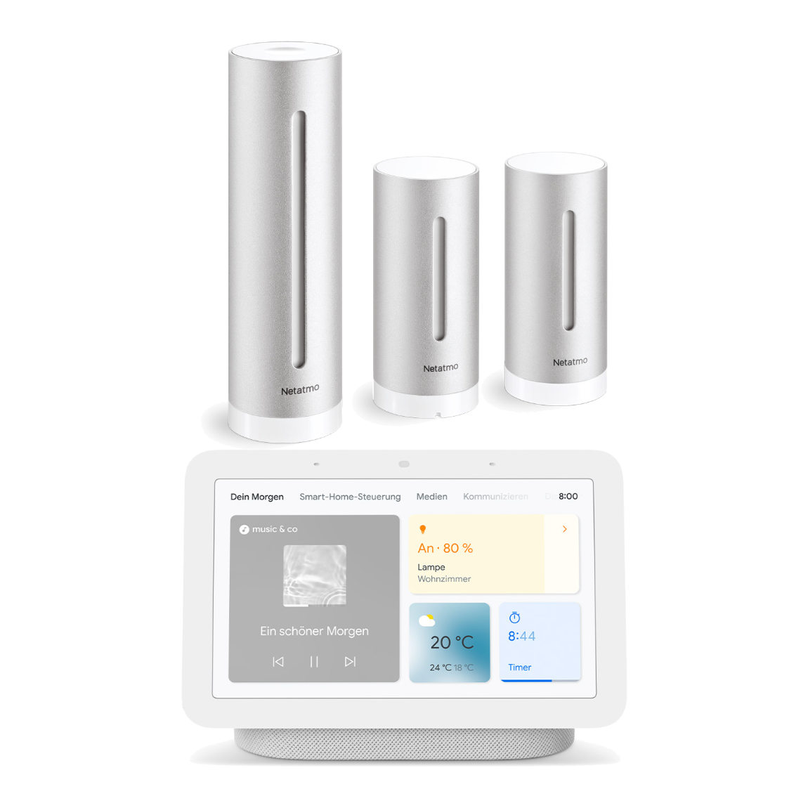 Netatmo Wetterstation mit Innenmodul + Google Nest Hub