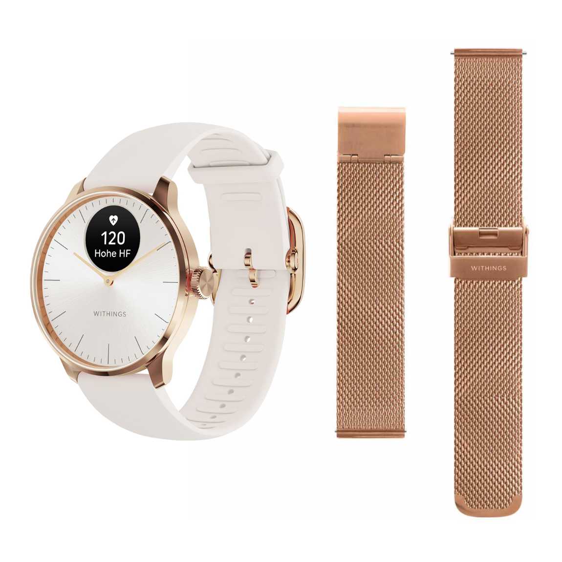 Withings ScanWatch Light Rose Gold + Milanaise Armband – Deal, Schnäppchen, sparen