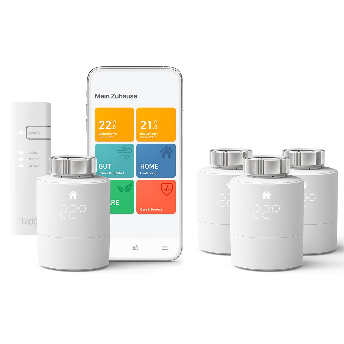 tado° Smartes Heizkörper-Thermostat Starter Kit V3+ mit 4 Thermostaten & Bridge zur Einzelraumsteuerung – Deal, Schnäppchen, sparen