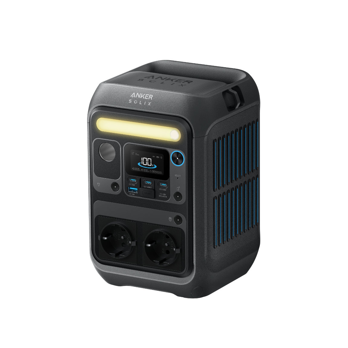 Anker SOLIX C300X (288Wh | 300W) - Tragbare Powerstation - Schwarz