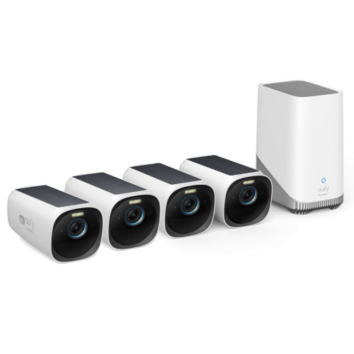 eufyCam 3 Starter Set 4+1 - 4er-Kameraset mit HomeBase 3