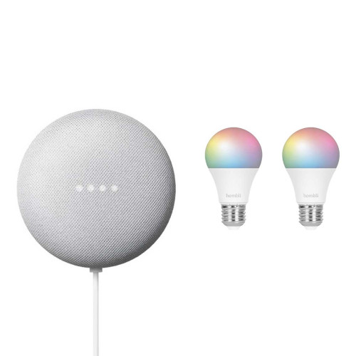 Google Nest Mini + Hombli Smart Bulb E27 Color + gratis E27 Color-Lampe (Default)