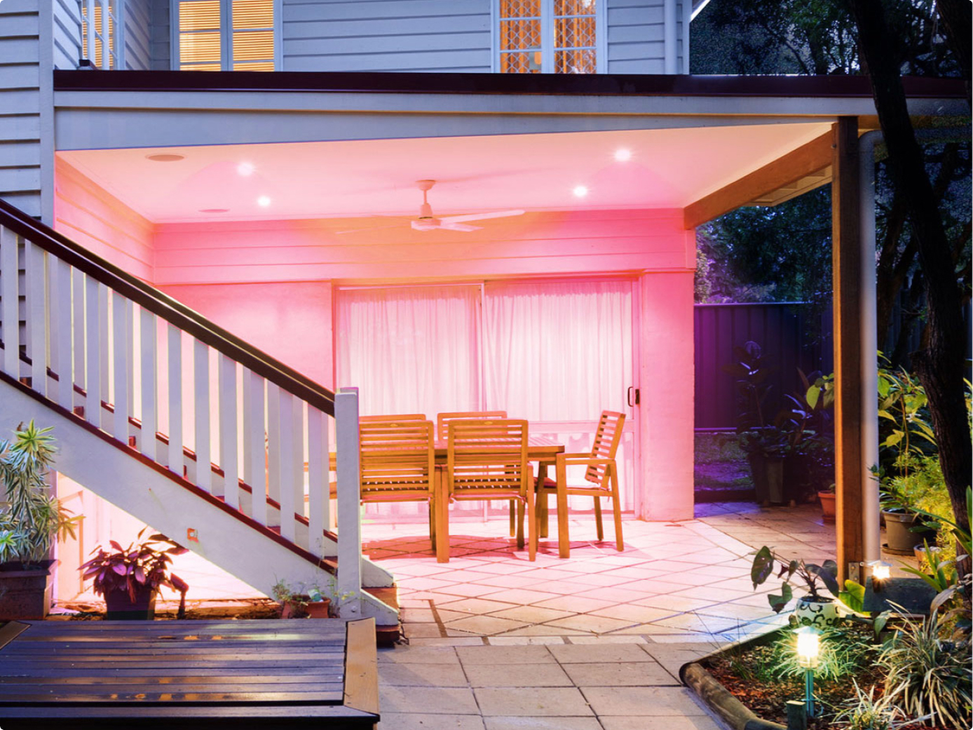 Smart Home Außenbeleuchtung im Garten