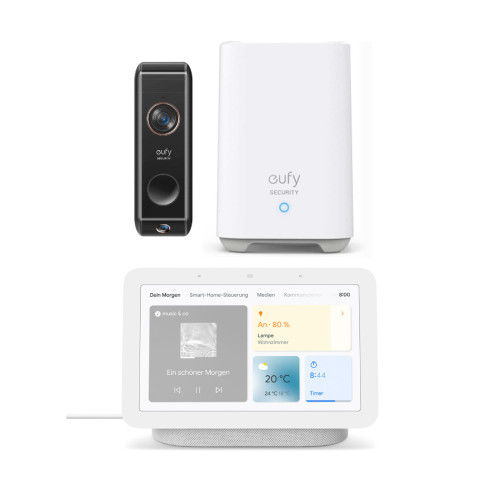 eufy Video Doorbell Dual + HomeBase 2 + Google Nest Hub