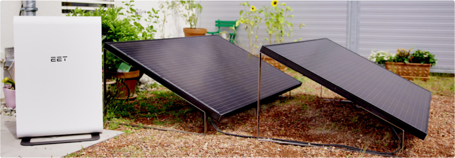 EET Solar PV Anlage im Garten