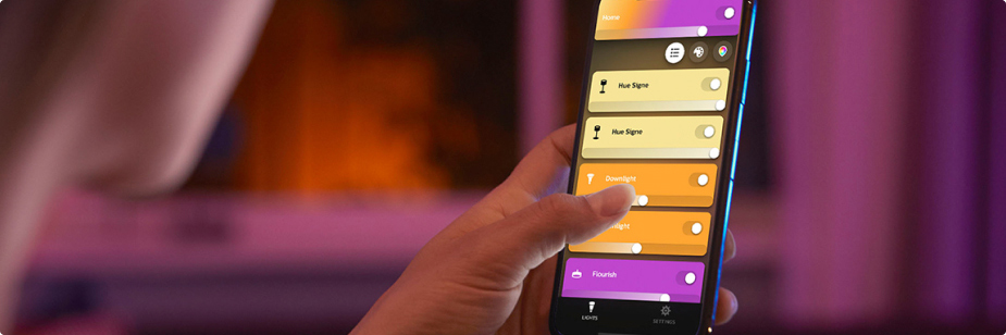 Philips Hue Smartphone-App für Innenbeleuchtung
 
