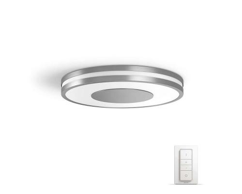 Philips Hue White Ambience Being LED-Deckenleuchte mit Dimmschalter in Silber 