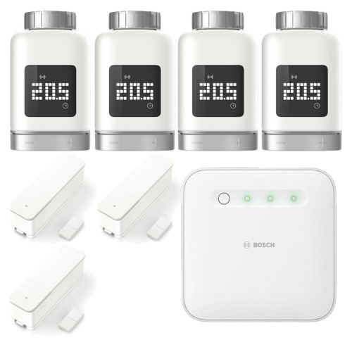 Bosch Smart Home - Starter Set Heizung II mit 4 Thermostaten & 3 Tür-/Fensterkontakt II