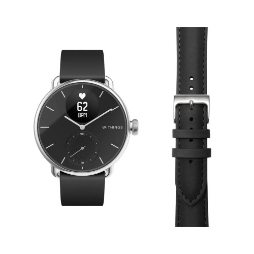 Withings ScanWatch 38mm + Withings Activité Leder-Armband 18mm